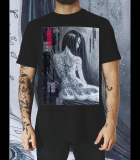 T-shirt "Geisha bleue Démon" Olivier Ledroit