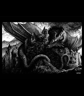 Reprographie papier "Le dragon de Pendor" Tom CUZOR