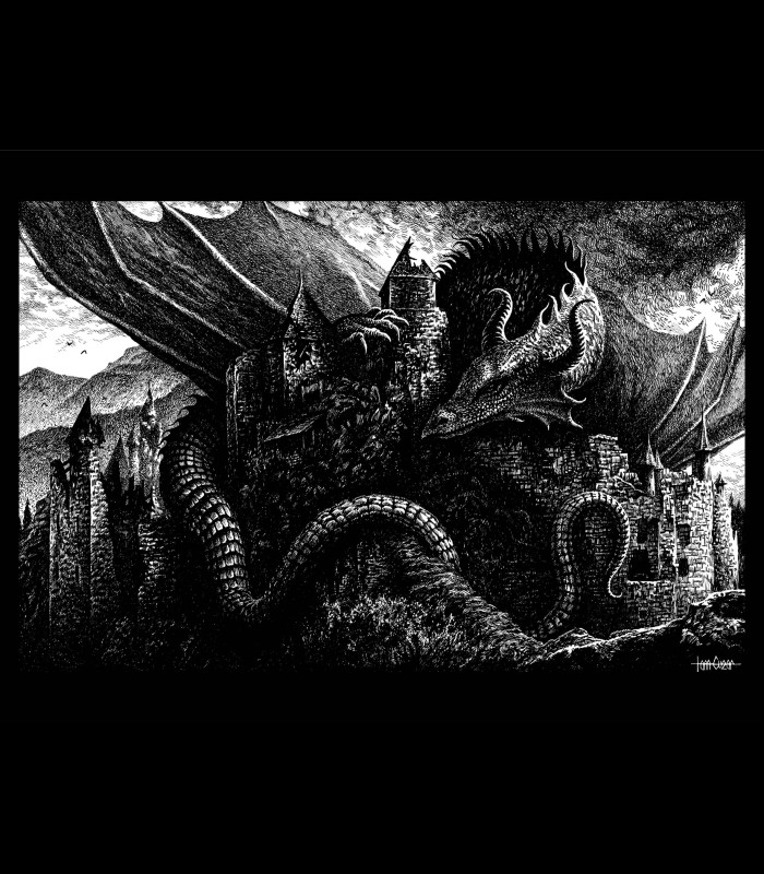 Reprographie papier "Le dragon de Pendor" Tom CUZOR