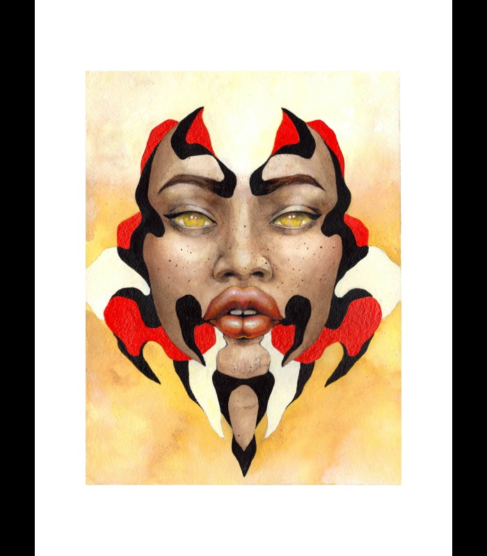 Reprographie papier "Visage mutation" Azra MANTIS