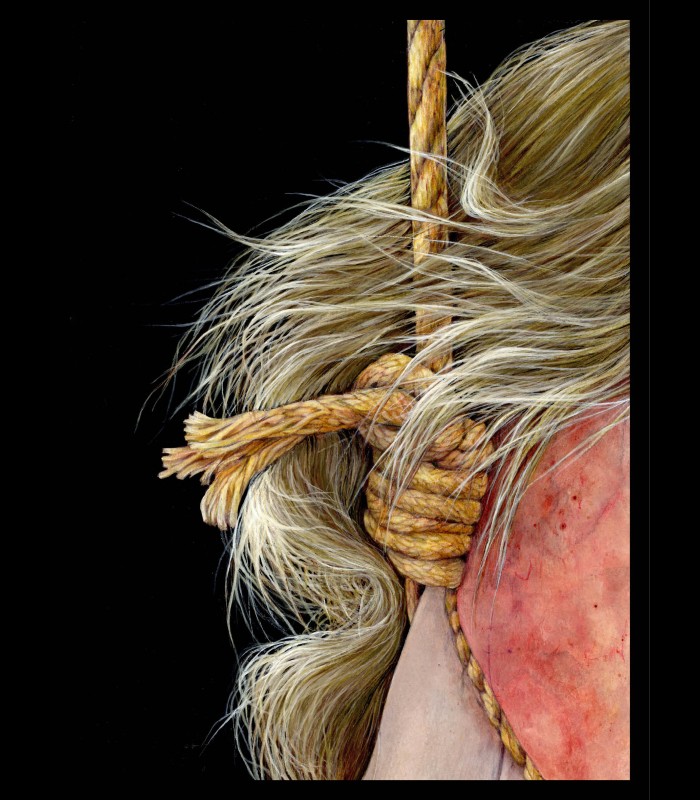 Reprographie papier "Pendue" Azra MANTIS