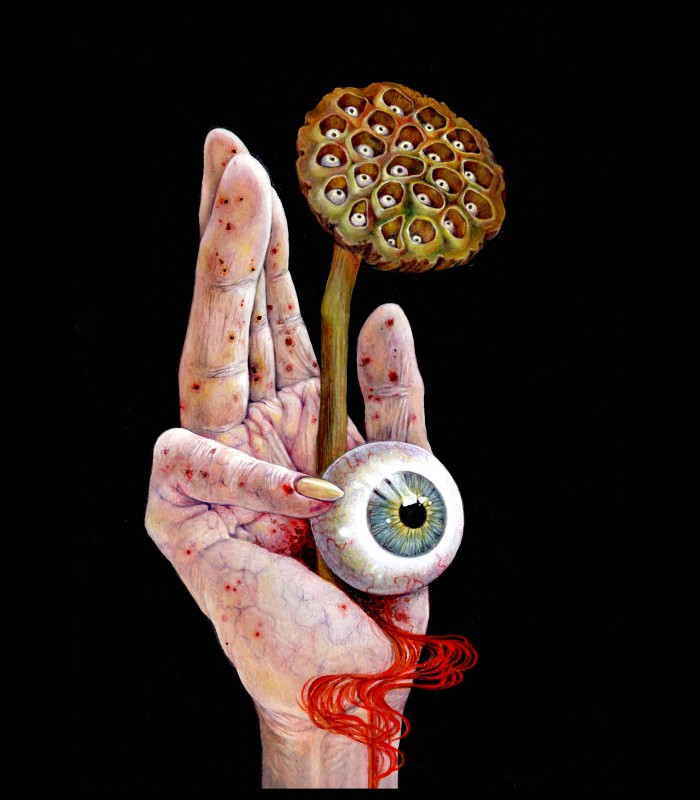 Reprographie papier "Lotus" Azra MANTIS