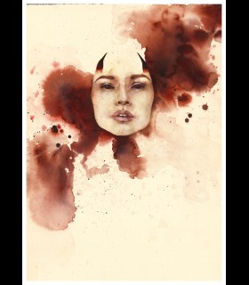 Reprographie papier "Rouge" Azra MANTIS