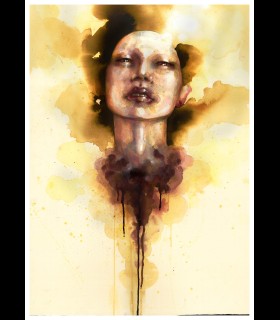 Reprographie papier "Jaune" Azra MANTIS