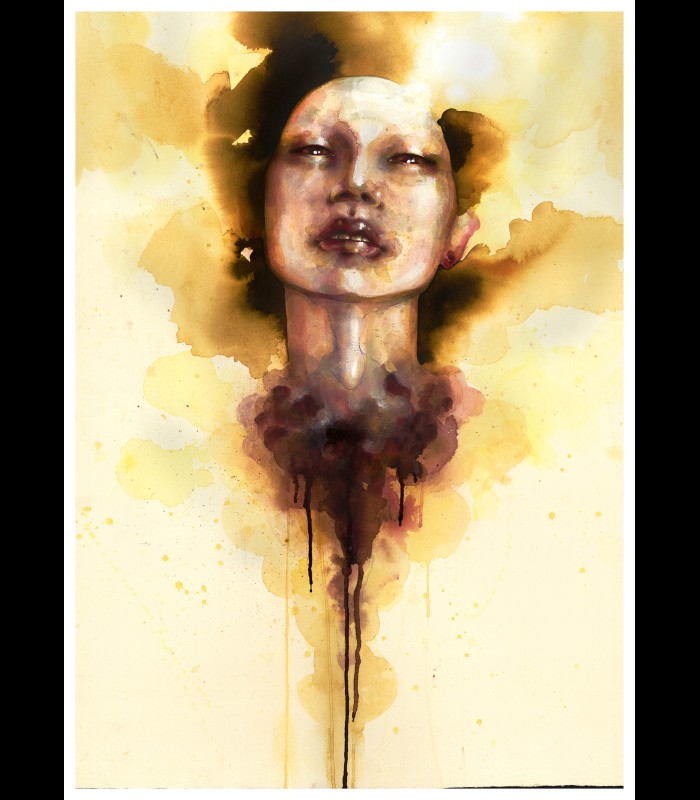 Reprographie papier "Jaune" Azra MANTIS