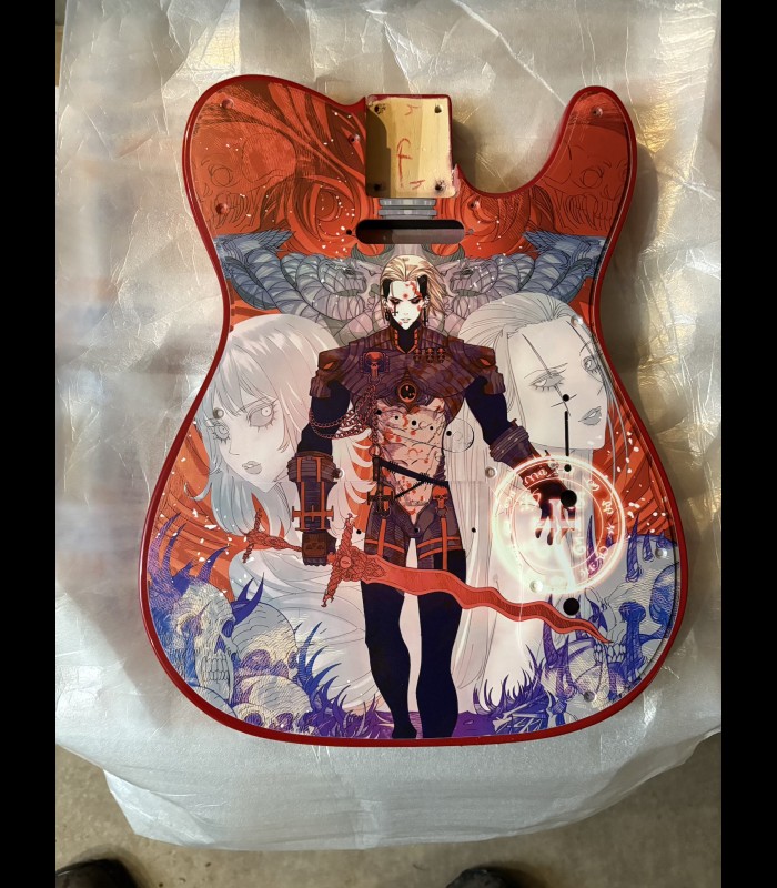 Guitare Fender Requiem Manga édition Seban, Olivier Ledroit et Georges Douna