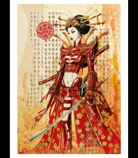 Impression d'art " Onna-bugeisha " Olivier LEDROIT