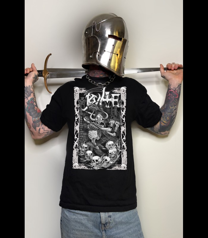 Tee-shirt Skull barbare noir et blanc – KNIVE