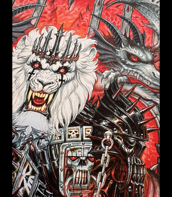 Impression d'art "Le lion de Sang" Olivier LEDROIT x KNIVE