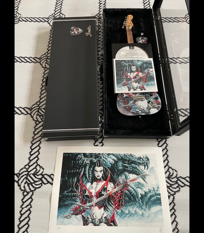 Fender Stratocaster Claudia Demona – Guitare Collector Olivier Ledroit | Série Limitée