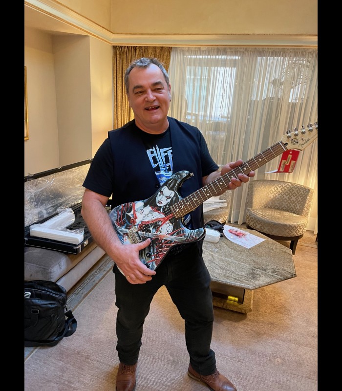 Guitare Fender Claudia Démona Olivier Ledroit et Georges Douna