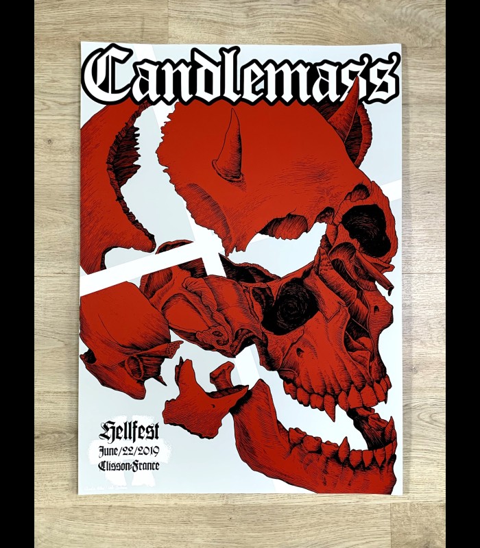 Sérigraphie "CANDLEMASS HELLFEST 2018" Quentin Utopia
