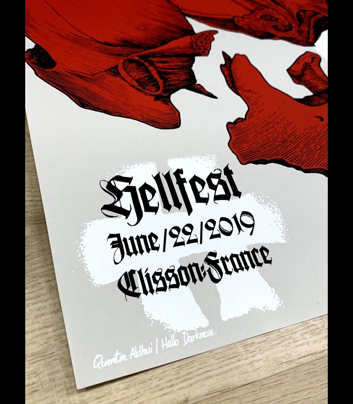 Sérigraphie "CANDLEMASS HELLFEST 2018" Quentin Utopia