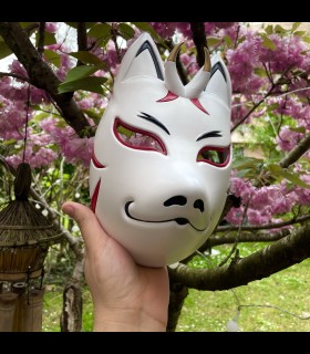 Masque "KITSUNE PELAGE BLANC" Kogei