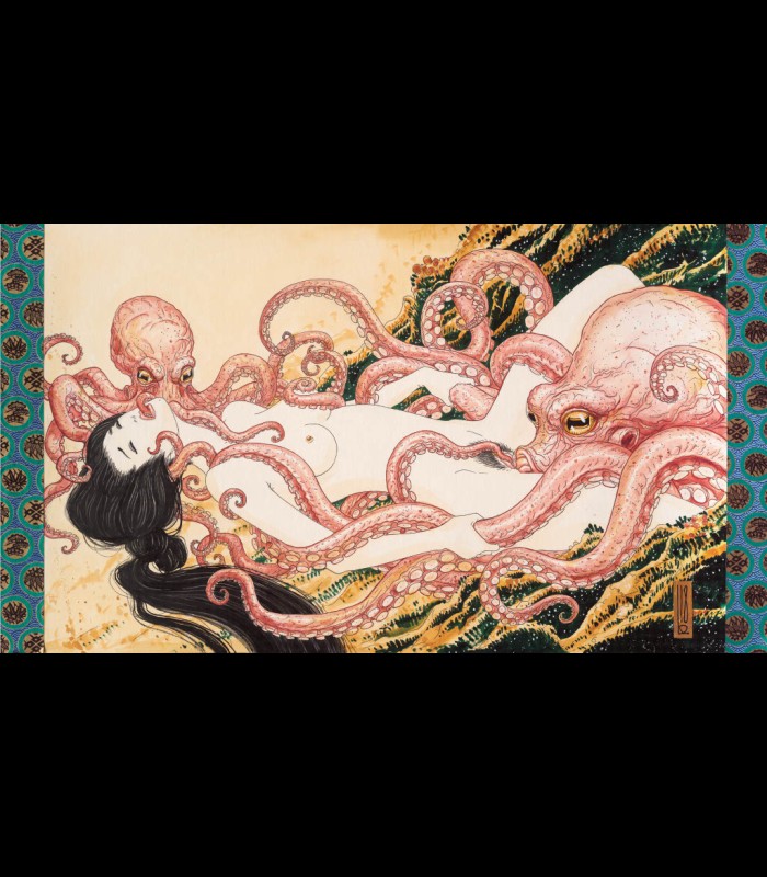 Reprographie papier "Rêve du pêcheur Edo" OLIVIER LEDROIT