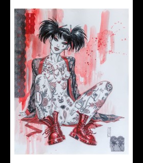Reprographie papier "Geisha Punk" OLIVIER LEDROIT