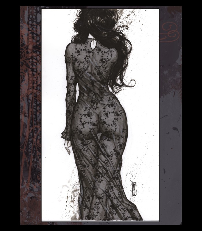 Reprographie papier "Belle de nuit dos" OLIVIER LEDROIT