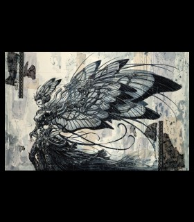 Fée mariée en noir – Impression d’art Olivier Ledroit