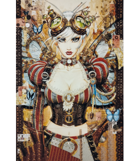 Estampe pigmentaire Fée steam Olivier Ledroit