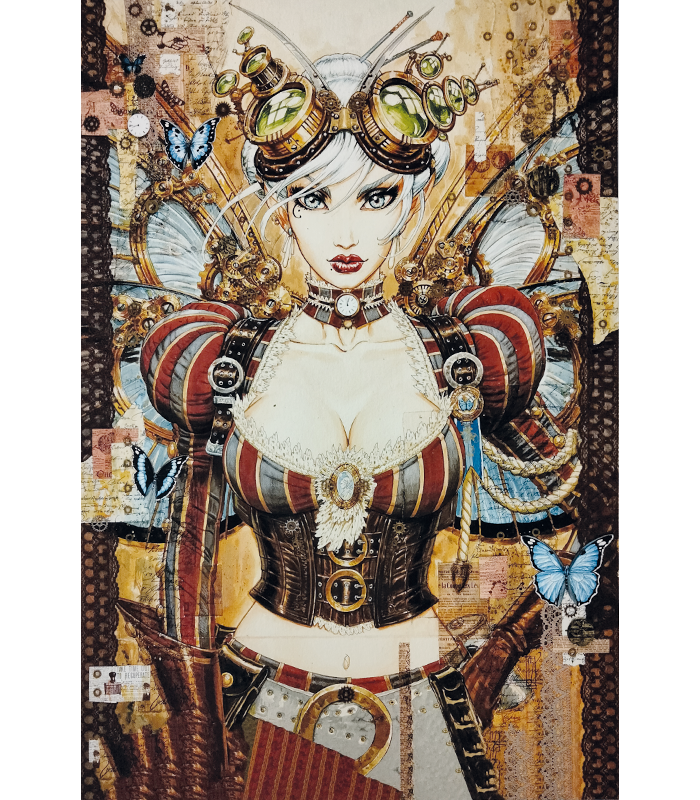 Estampe pigmentaire Fée steam Olivier Ledroit