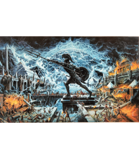 Estampe pigmentaire "La chute de l'Atlantide" Olivier Ledroit