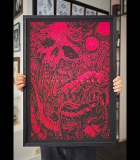 Reprographie papier "ACID SKULL" SINPIGGYHEAD