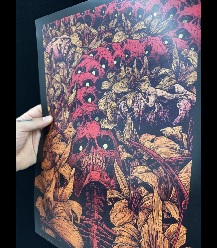 Reprographie FOIL "CENTIPEDE SKULL" SINPIGGYHEAD