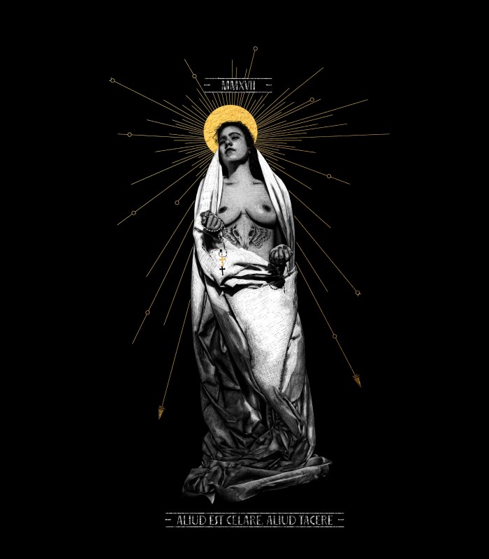 Reprographie papier "MADONE FOIL" La Main Occulte