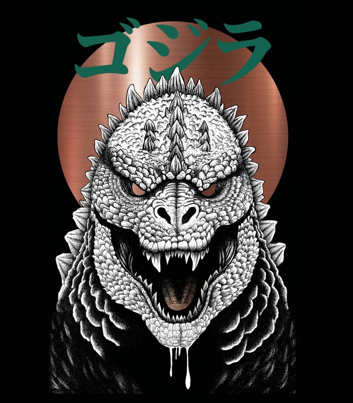 Reprographie papier "KAIJU'S FURY FOIL CUIVRE" La Main Occulte
