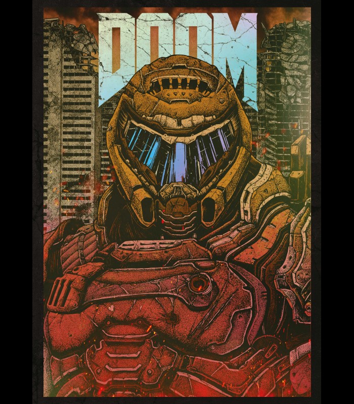 Reprographie papier "DOOMGUY FOIL" SINPIGGYHEAD