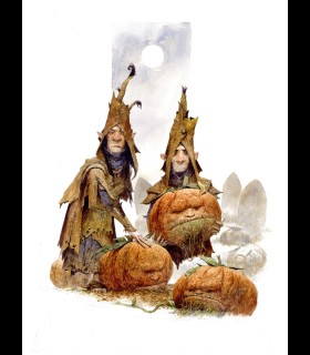Reprographie papier "HARVEST" The pumpkin handlers Adrian SMITH