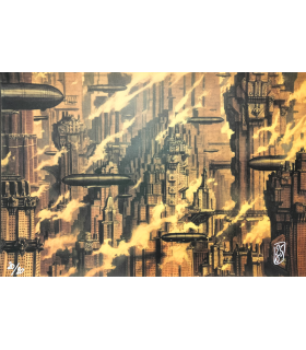 Tirage A4 "NEW EDEN CITY " Olivier Ledroit