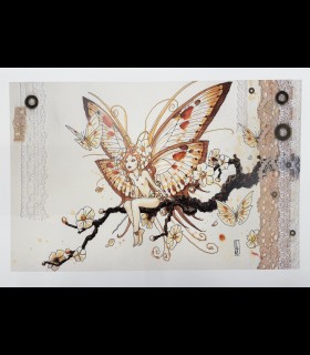 Tirage "FÉE assise sur branche" Olivier Ledroit