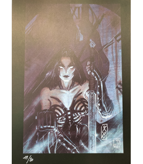 Tirage A4 "SHA THE SHADOW ONE" Olivier Ledroit
