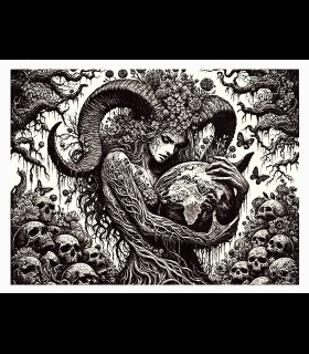 Reprographie papier "La Tristesse de Gaïa" MERCYFULL ART