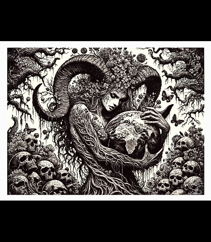 Reprographie papier "La Tristesse de Gaïa" MERCYFULL ART