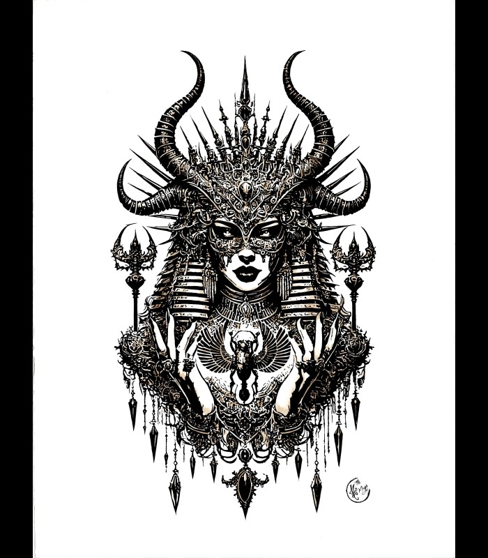 Reprographie papier "La renaissance de khepri" MERCYFULL ART