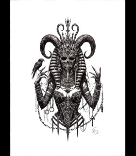 Reprographie papier "La fauconnière" MERCYFULL ART