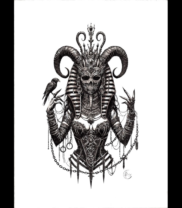 Reprographie papier "La fauconnière" MERCYFULL ART