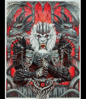 Reprographie papier "Le lion de Sang" Olivier LEDROIT x KNIVE