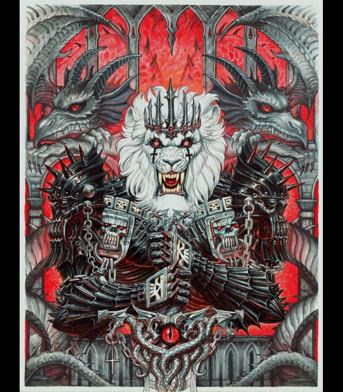 Reprographie papier "Le lion de Sang" Olivier LEDROIT x KNIVE