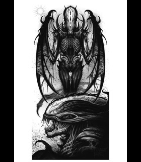 Reprographie papier "Vampire xenomorph" STRANGE DUST