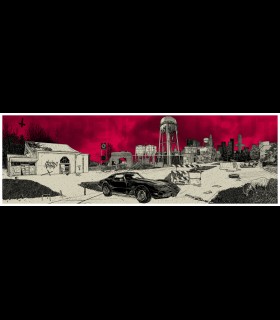 Reprographie papier "Panorama Trilogy" FØRTIFEM x CARPENTER BRUT