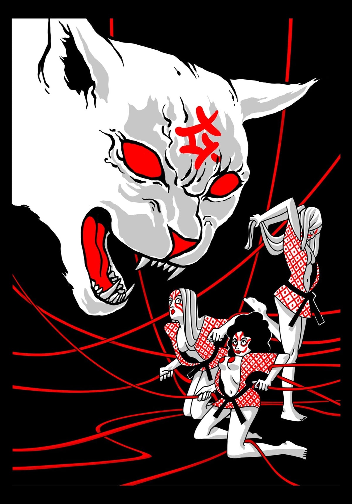 Chat démon et Kabuki - Alexis Bacci