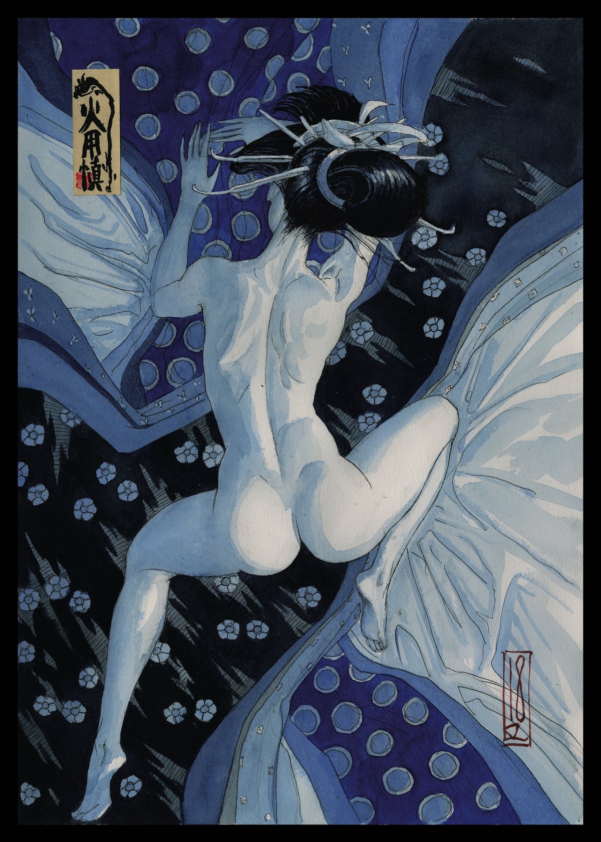 Geisha bleue nue — Olivier Ledroit