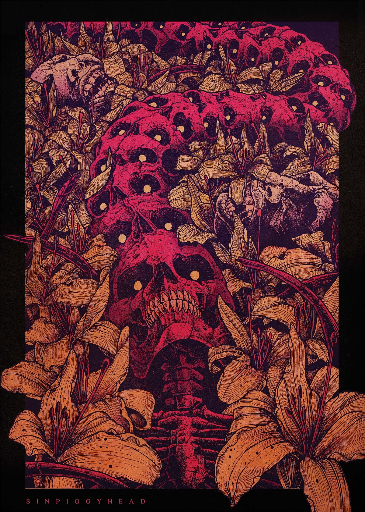 Centipede Skull — Foil — Sinpiggyhead