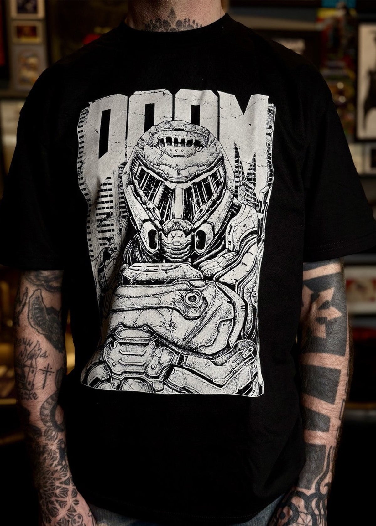 T-shirt Doom Guy — Sinpiggyhead