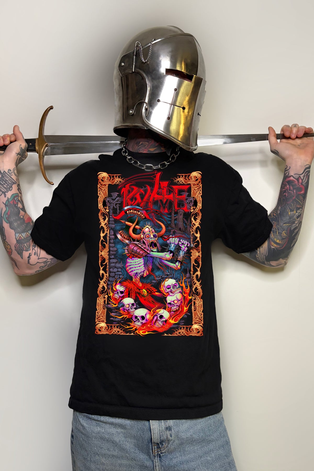 T-shirt Skull barbare — Knive