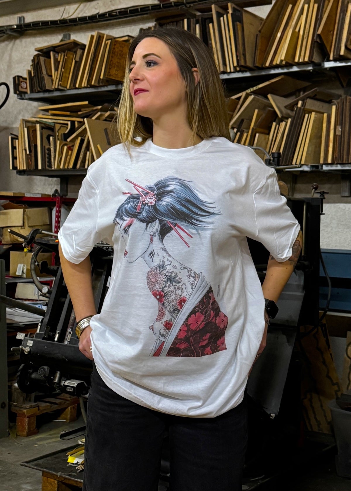 T-shirt Geisha profil — Olivier Ledroit